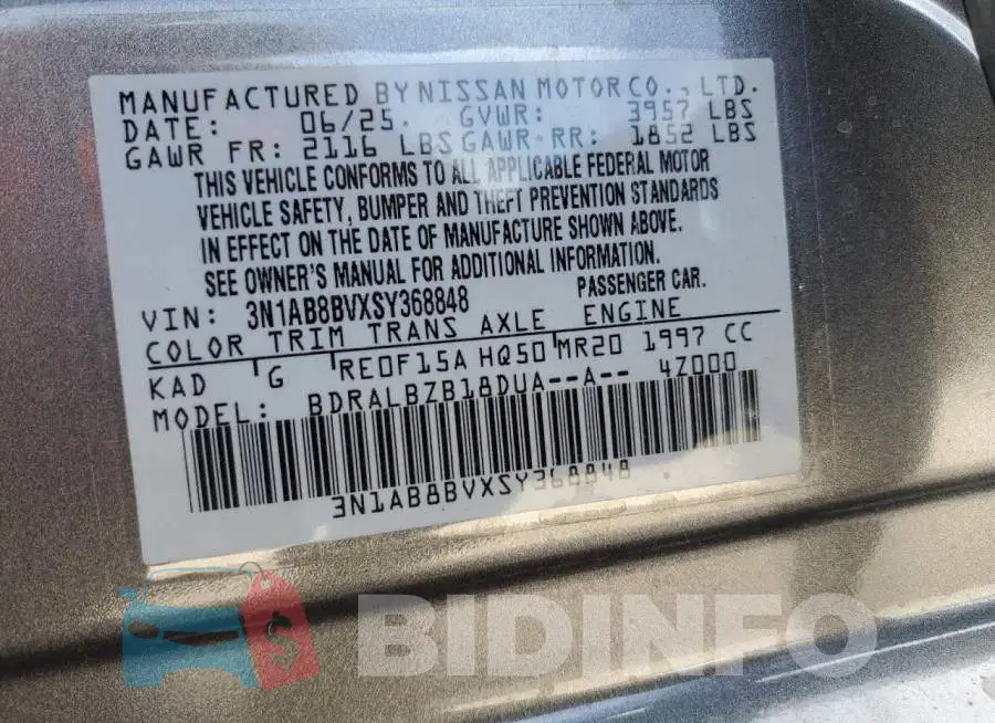 3N1AB8BVXSY368848 Photo# 12