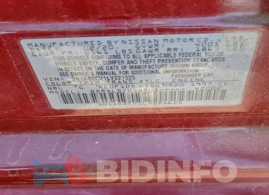 3N1AB8CV1LY221625 Photo# 13