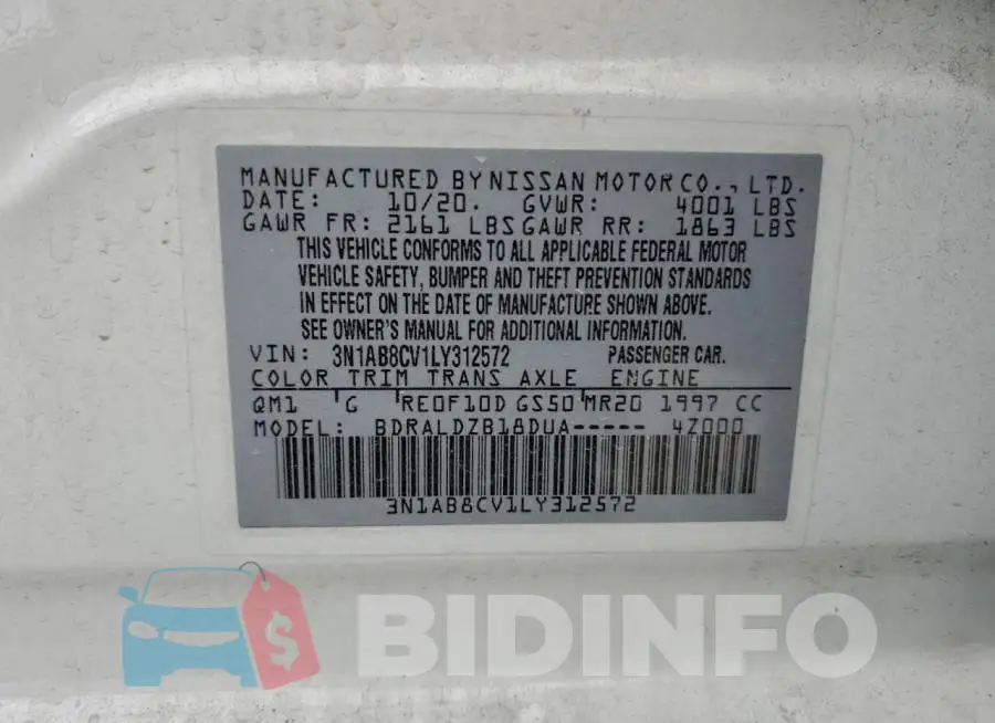 3N1AB8CV1LY312572 Photo# 12