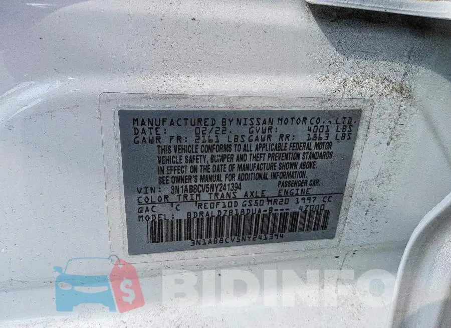 3N1AB8CV5NY241394 Photo# 12