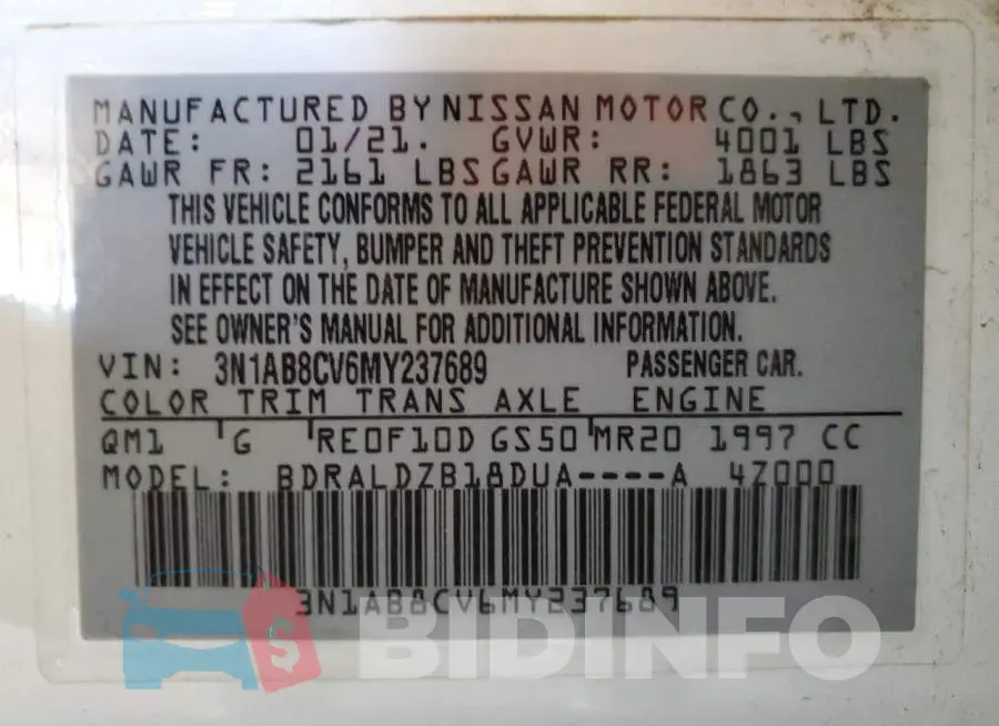 3N1AB8CV6MY237689 Photo# 12