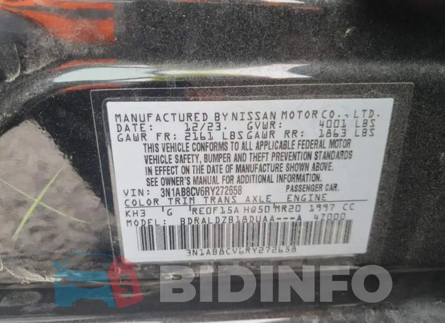 3N1AB8CV6RY272658 Photo# 12