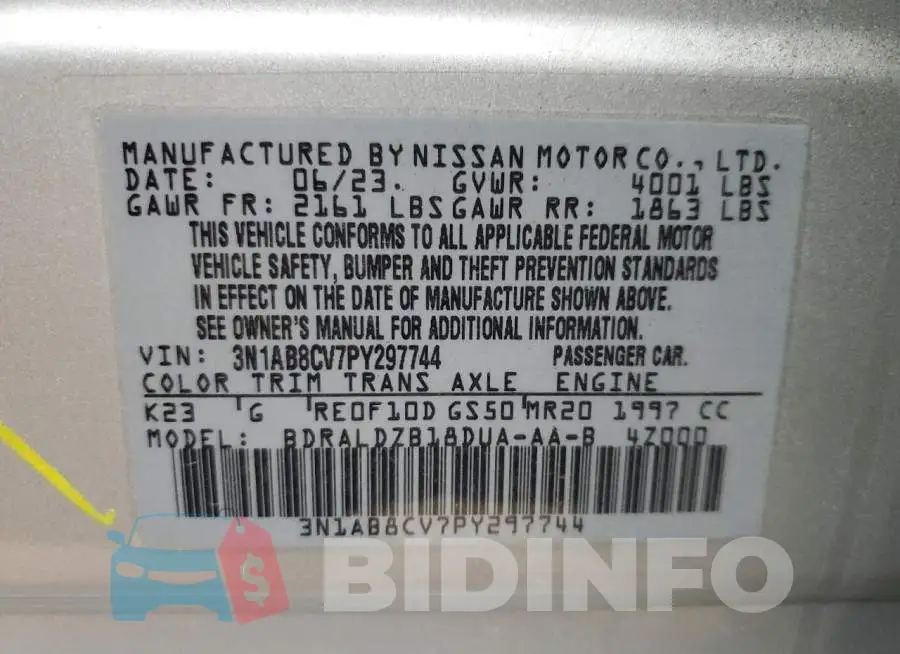 3N1AB8CV7PY297744 Photo# 12