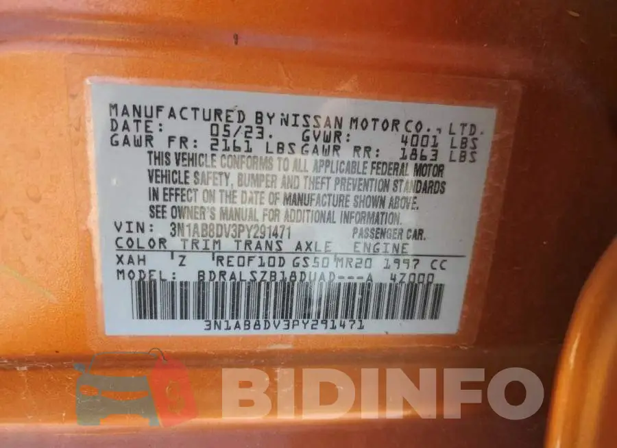 3N1AB8DV3PY291471 Photo# 12