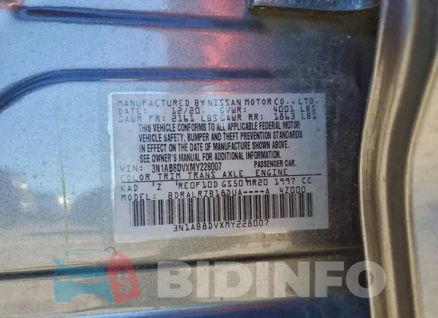 3N1AB8DVXMY228007 Photo# 13
