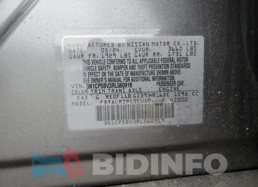 3N1CP5BV3RL560919 Photo# 12