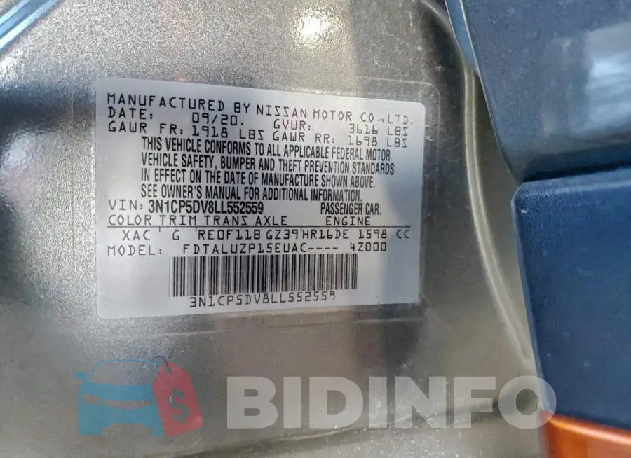 3N1CP5DV8LL552559 Photo# 12