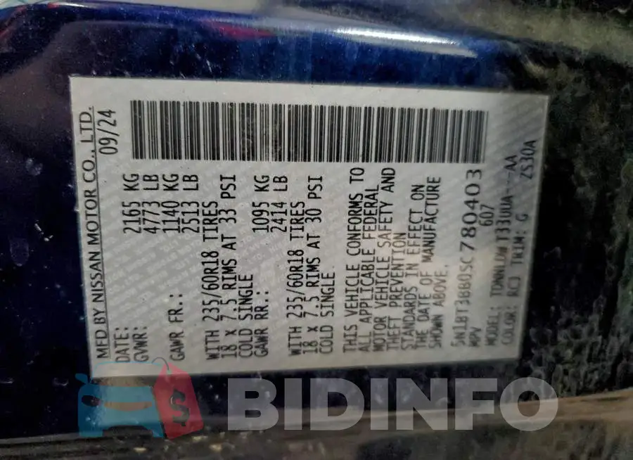 5N1BT3BB0SC780403 Photo# 14
