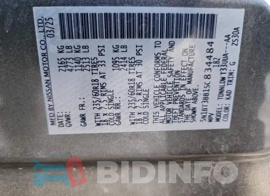 5N1BT3BB1SC834484 Photo# 14