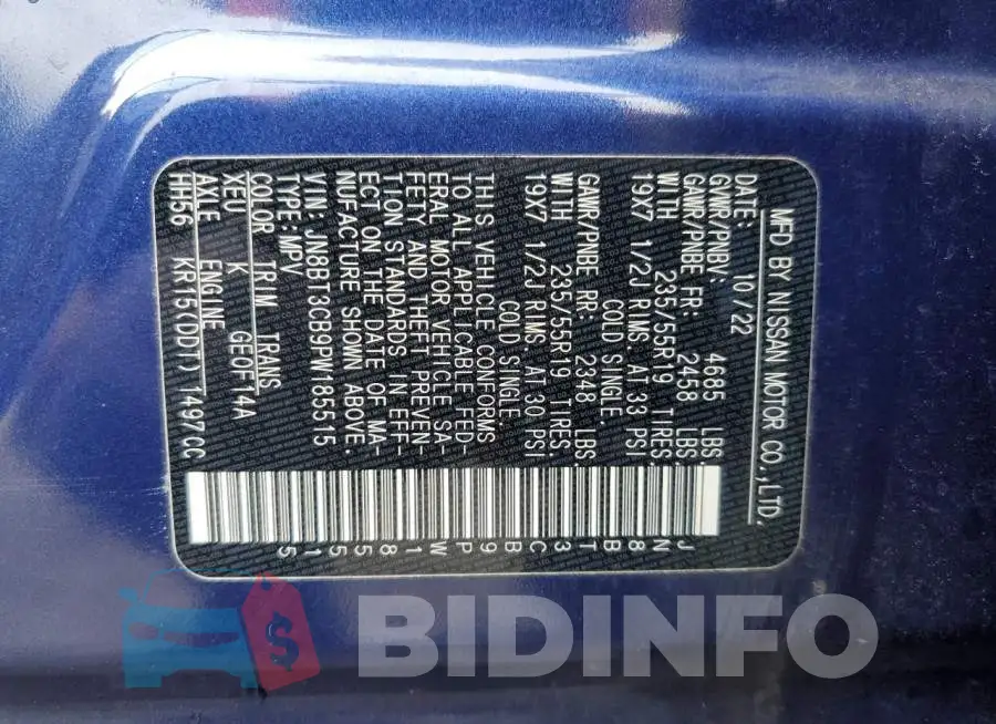 JN8BT3CB9PW185515 Photo# 13