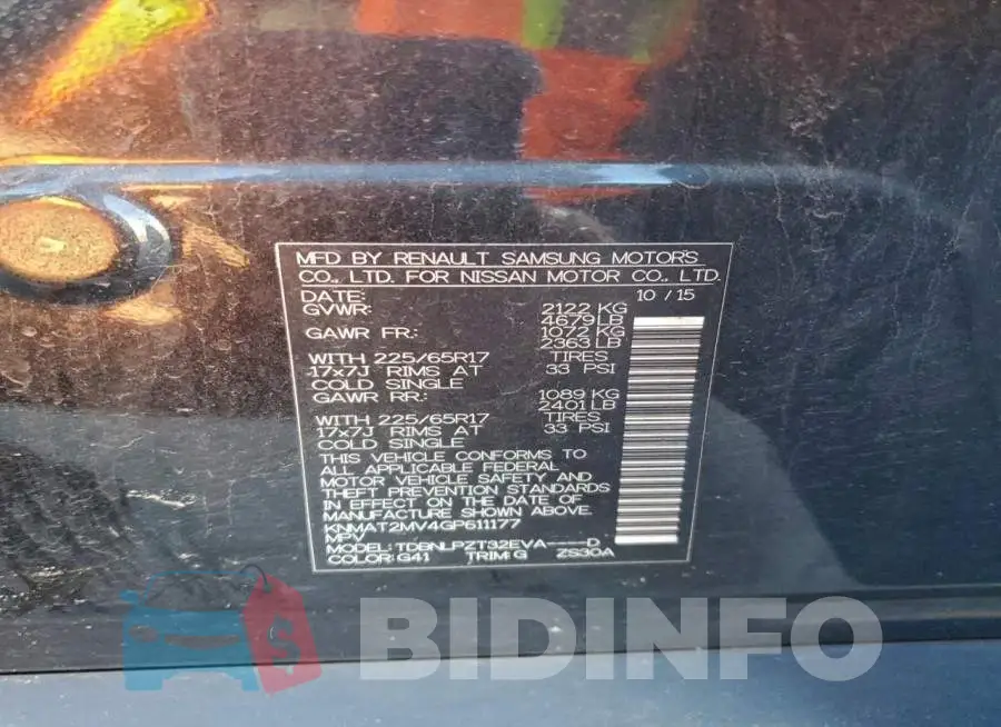 KNMAT2MV4GP611177 Photo# 12