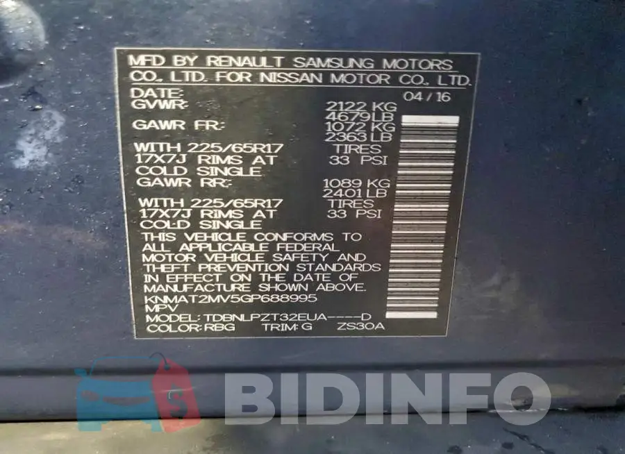 KNMAT2MV5GP688995 Photo# 13