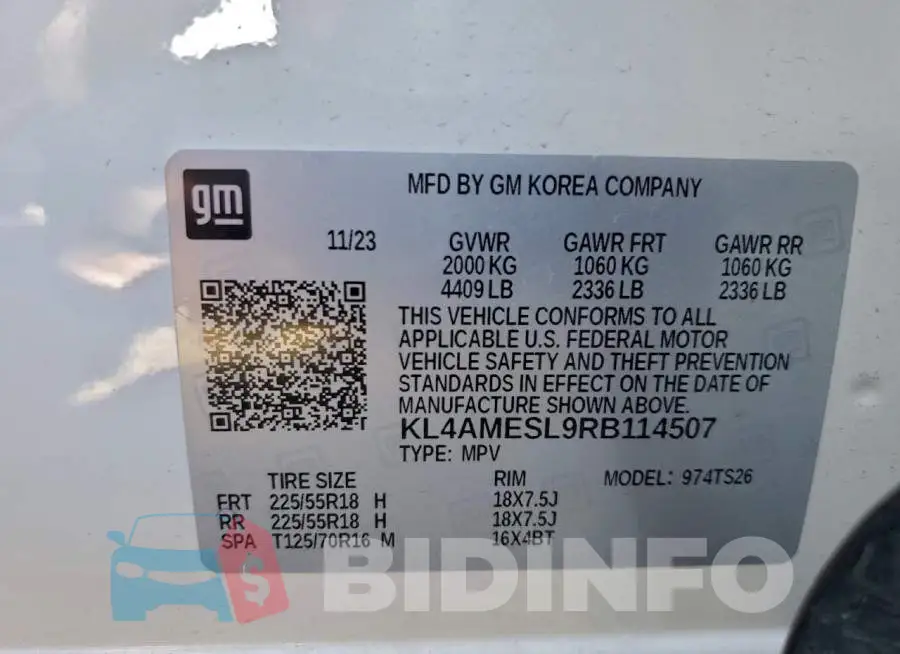 KL4AMESL9RB114507 Photo# 14