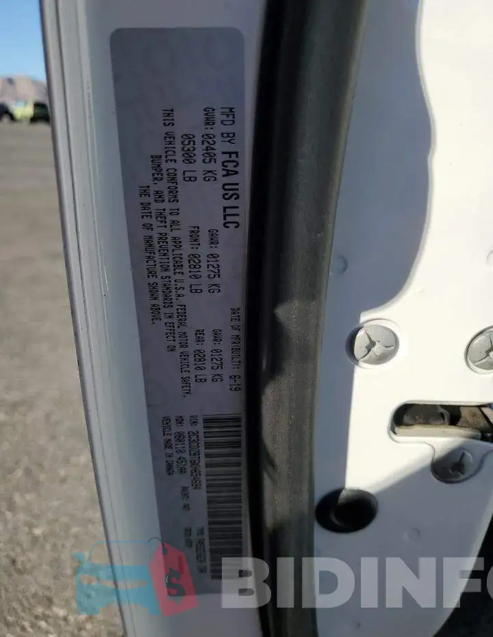 2C3CDZBT6KH654694 Photo# 13
