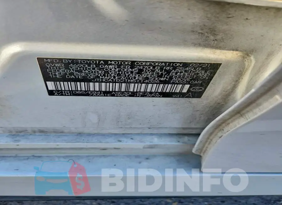 JTHCA1D21M5114026 Photo# 12