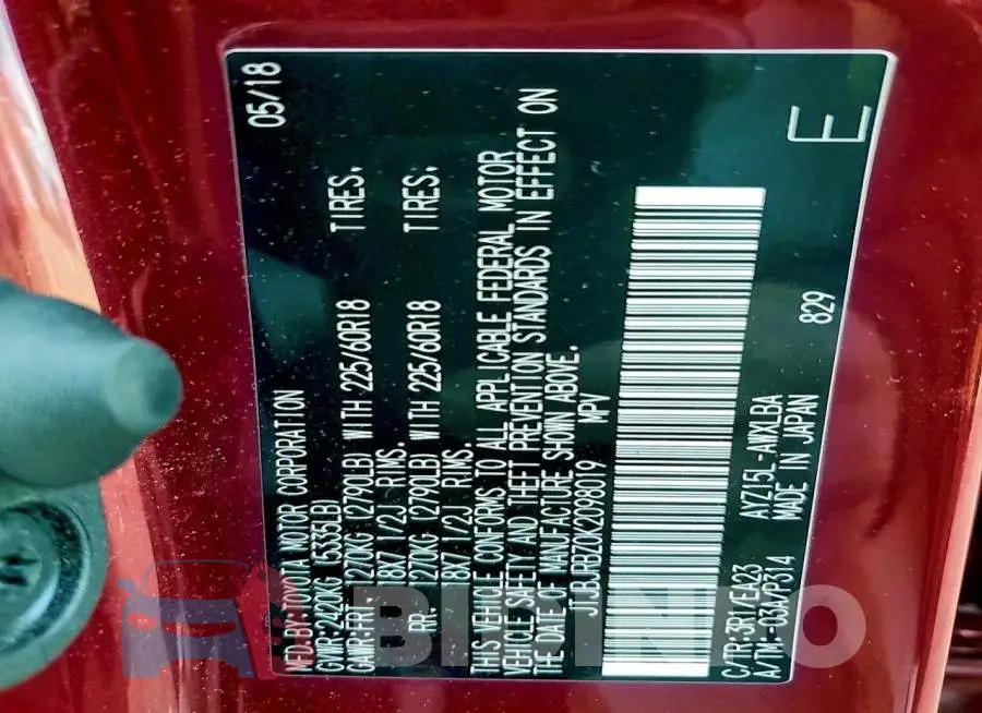 JTJBJRBZ0K2098019 Photo# 14