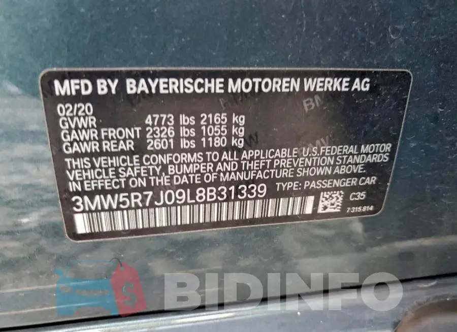 3MW5R7J09L8B31339 Photo# 12