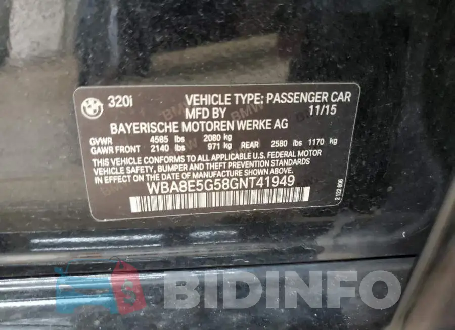 WBA8E5G58GNT41949 Photo# 12