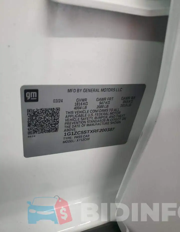 1G1ZC5STXRF200387 Photo# 13