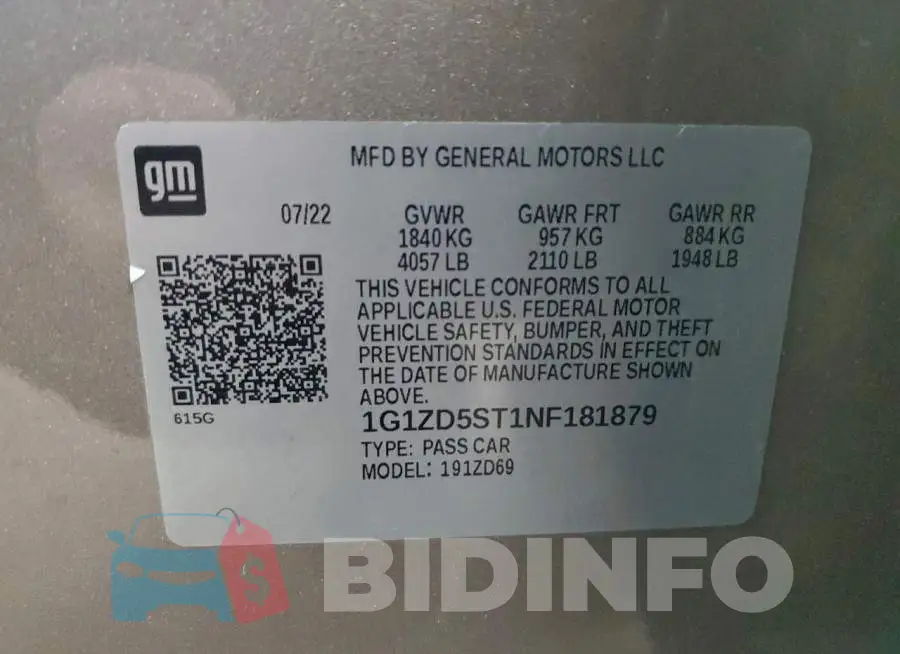 1G1ZD5ST1NF181879 Photo# 12