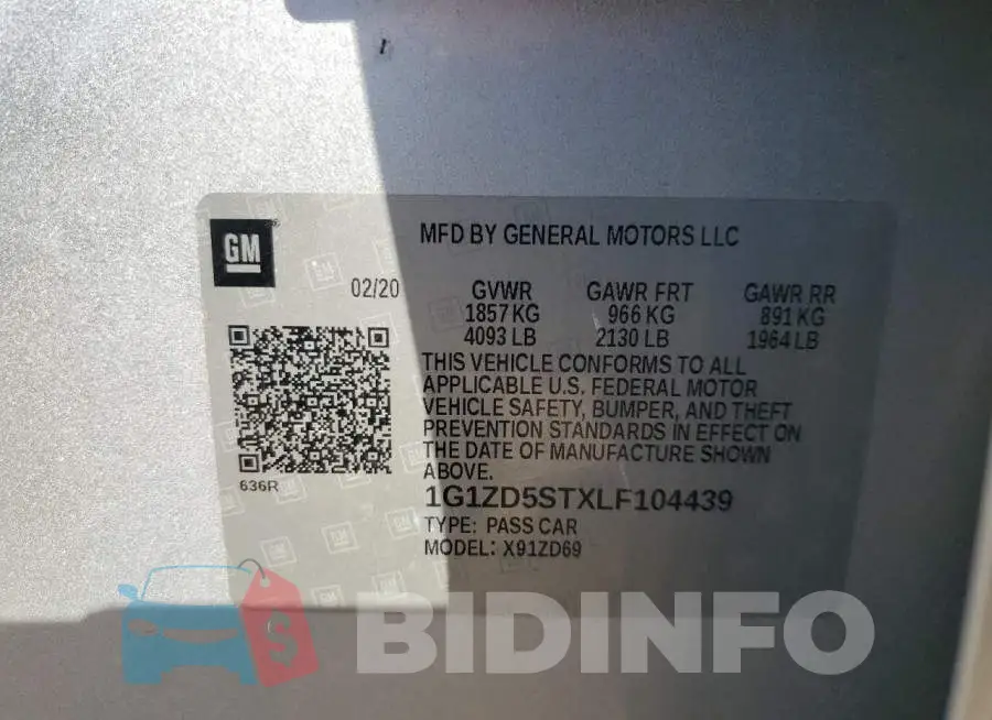 1G1ZD5STXLF104439 Photo# 13