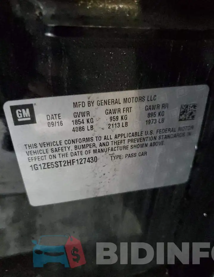 1G1ZE5ST2HF127430 Photo# 12