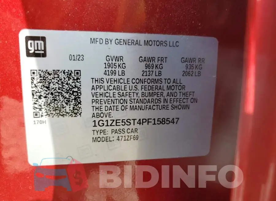 1G1ZE5ST4PF158547 Photo# 12