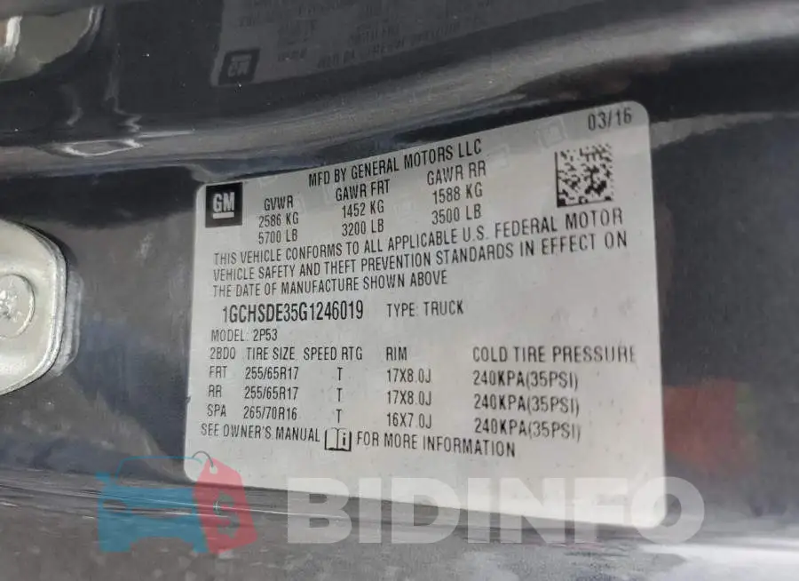 1GCHSDE35G1246019 Photo# 13