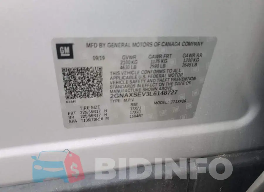 2GNAXSEV3L6148727 Photo# 13