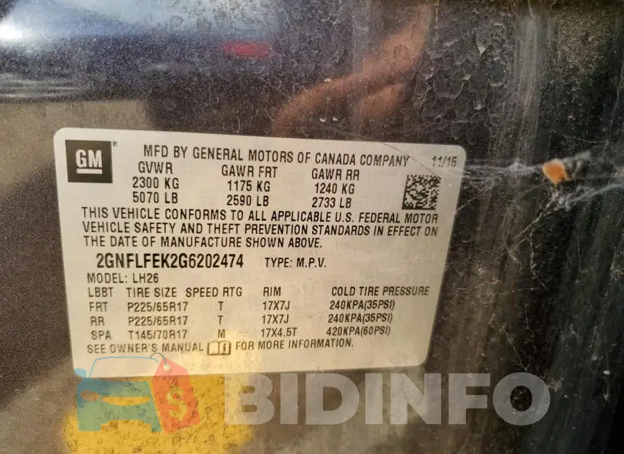 2GNFLFEK2G6202474 Photo# 12