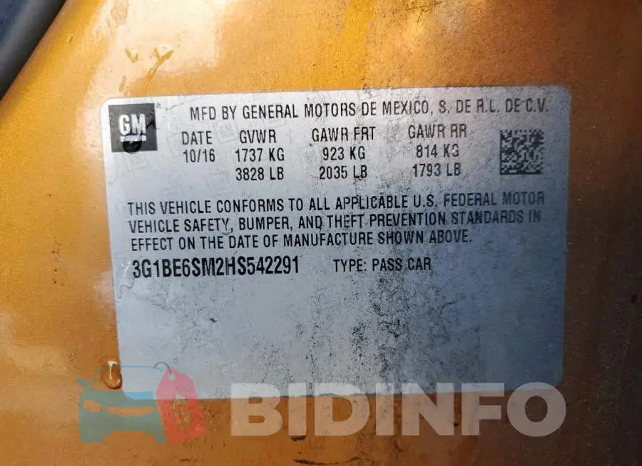 3G1BE6SM2HS542291 Photo# 12