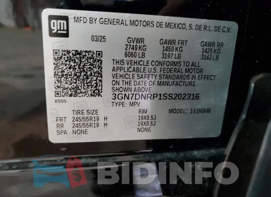 3GN7DNRP1SS202316 Photo# 13