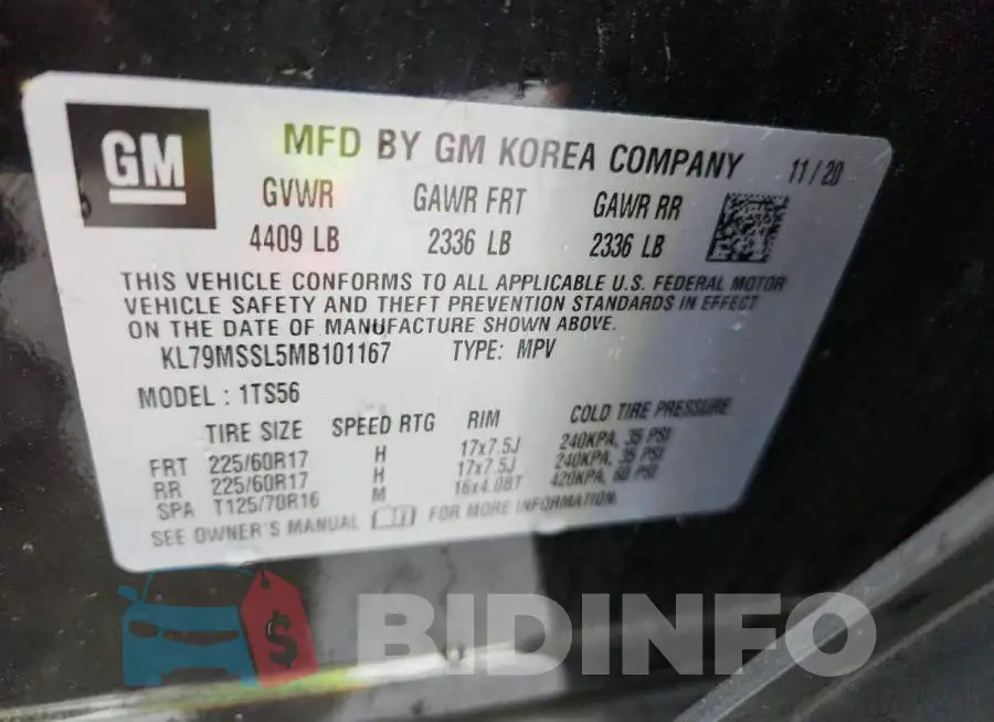 KL79MSSL5MB101167 Photo# 12