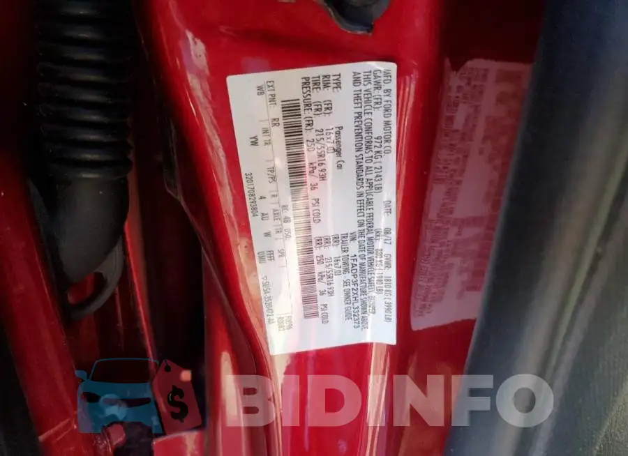 1FADP3F2XHL332373 Photo# 13