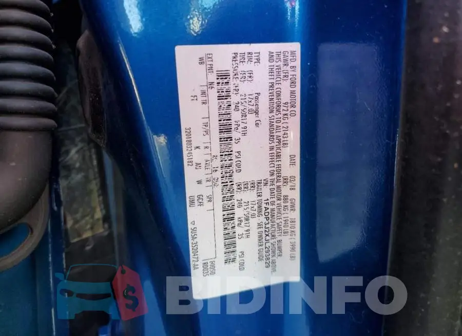 1FADP3J2XJL293829 Photo# 12