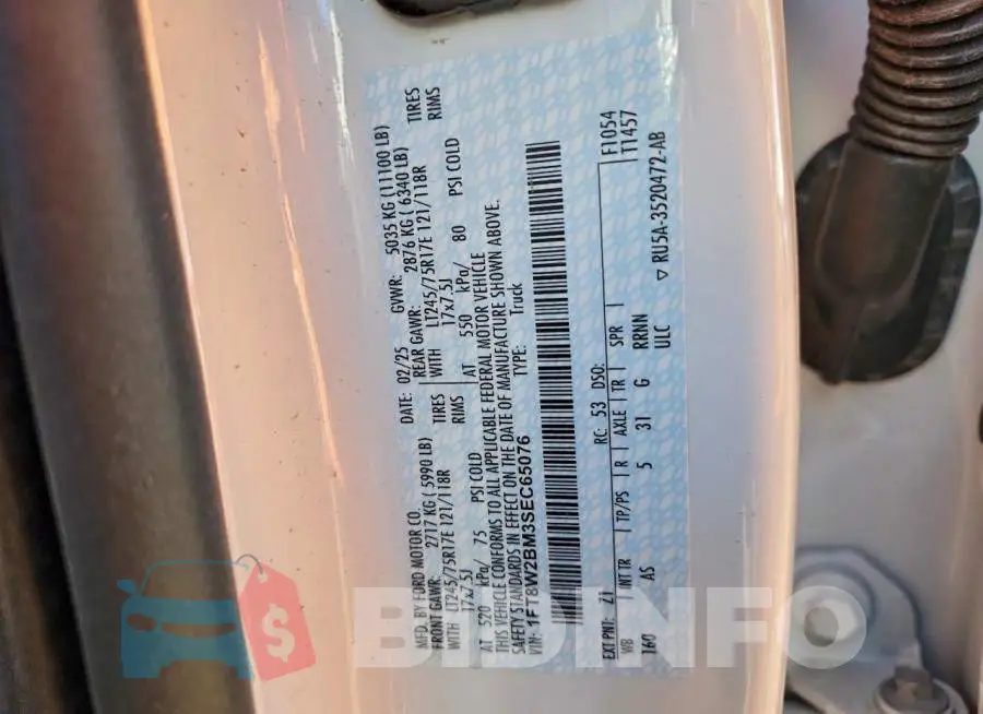 1FT8W2BM3SEC65076 Photo# 12