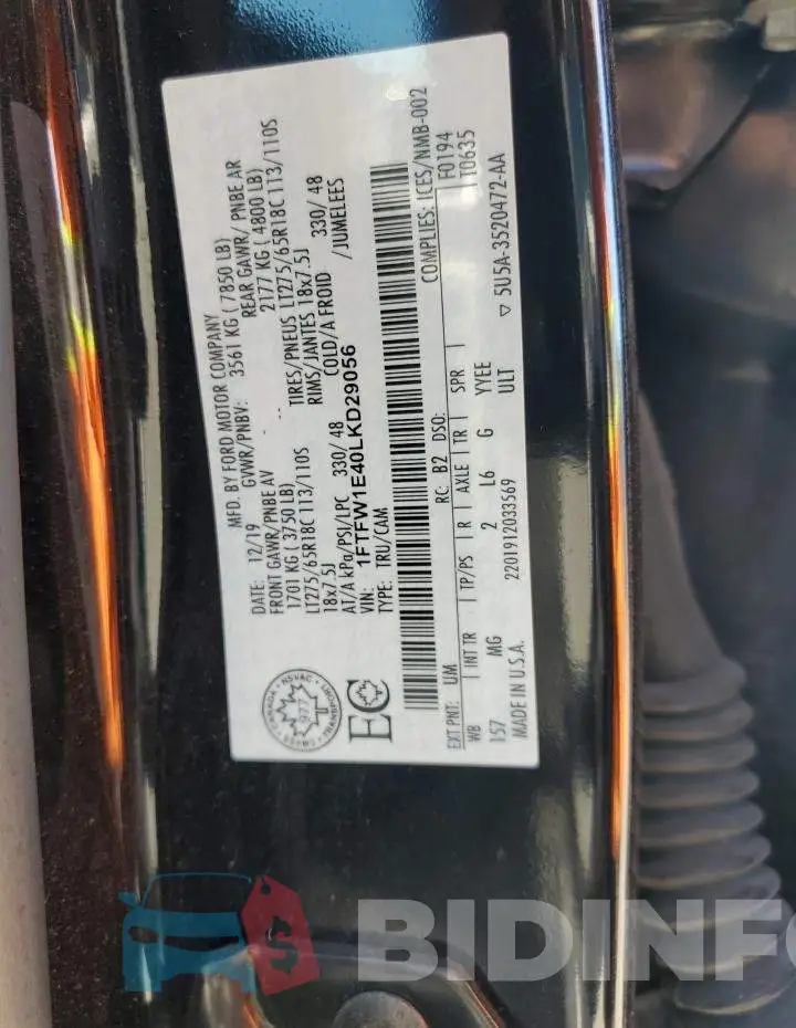 1FTFW1E40LKD29056 Photo# 12