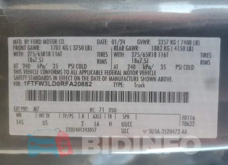 1FTFW3LD0RFA20882 Photo# 13