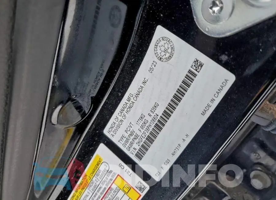 2HGFE2F38PH108804 Photo# 12