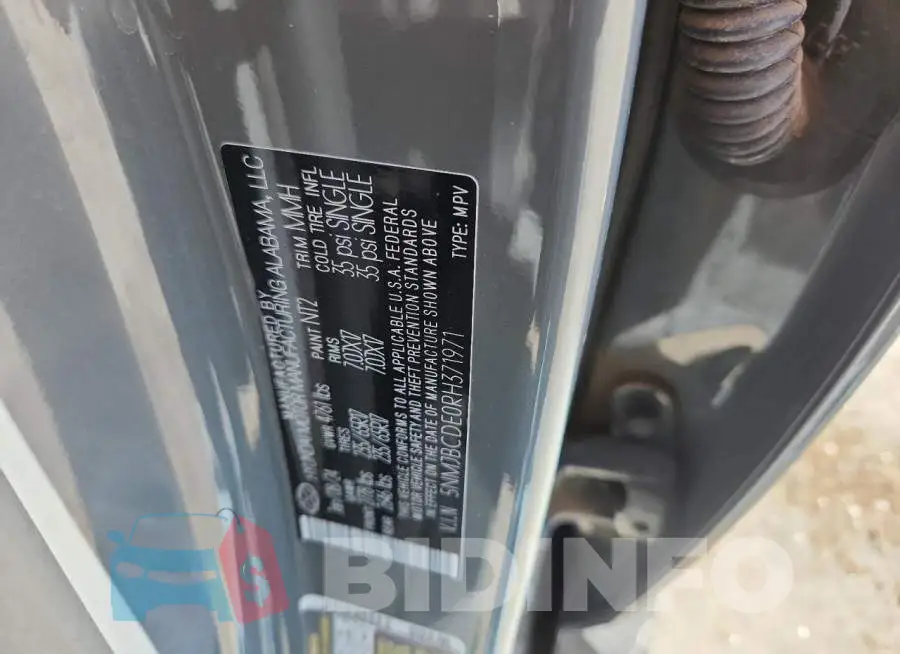 5NMJBCDE0RH371971 Photo# 13