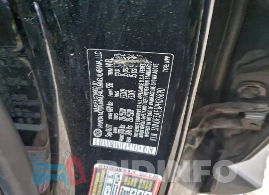 5NMJF3AE3PH176890 Photo# 14