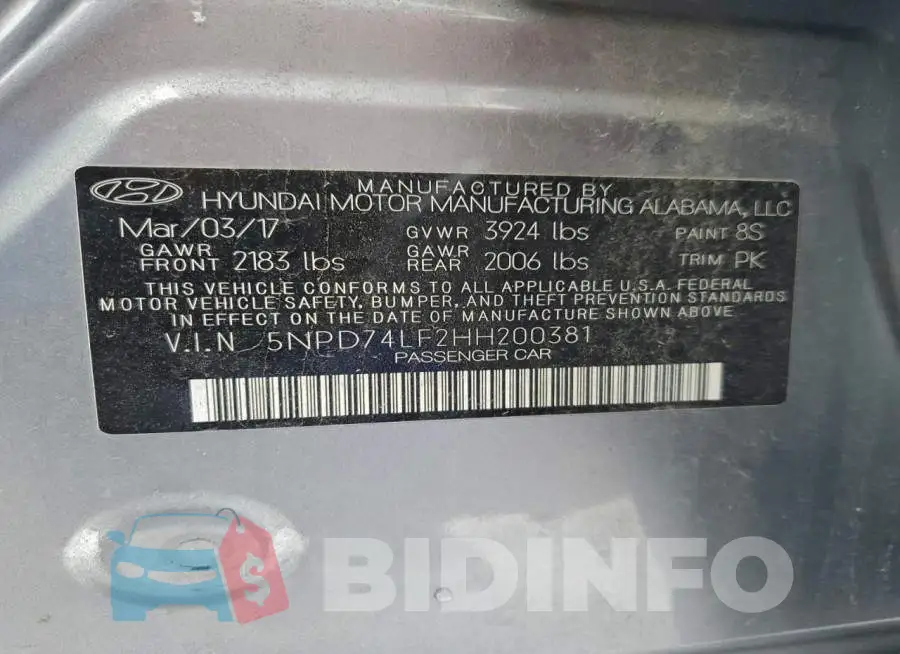 5NPD74LF2HH200381 Photo# 12