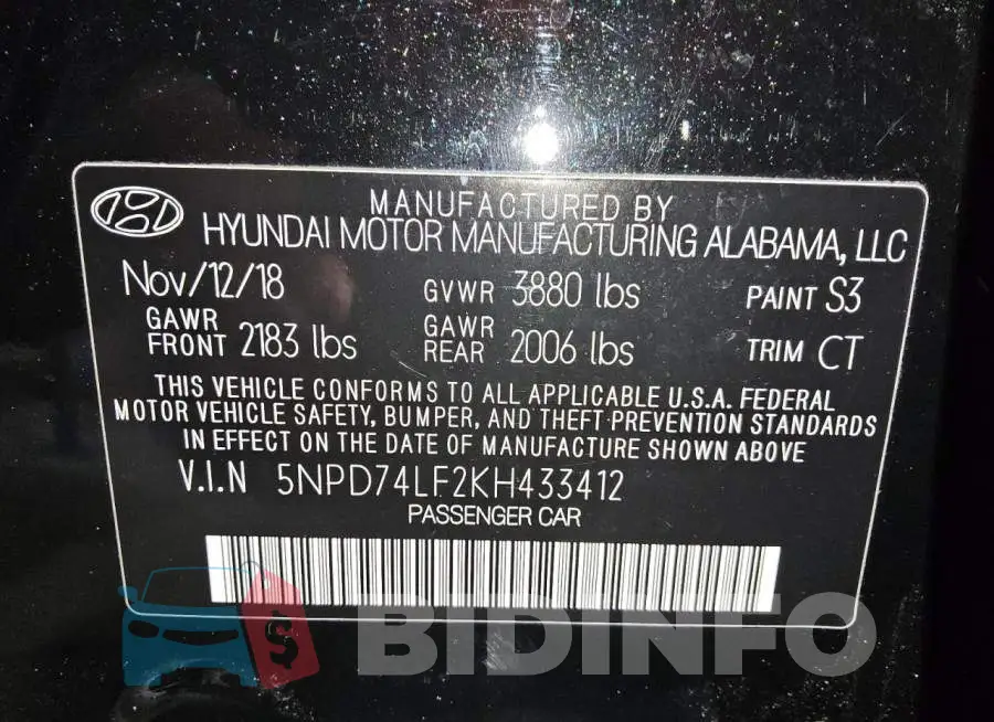 5NPD74LF2KH433412 Photo# 12