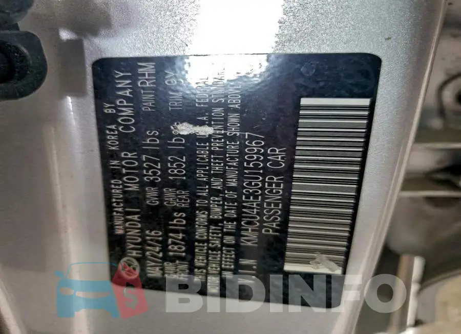 KMHCU4AE3GU159967 Photo# 12