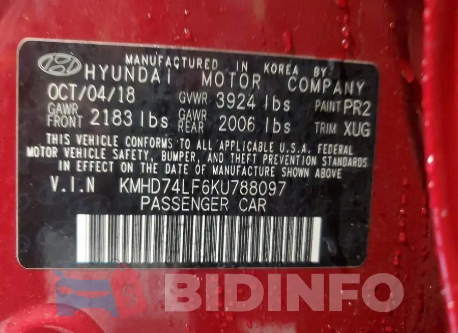KMHD74LF6KU788097 Photo# 12
