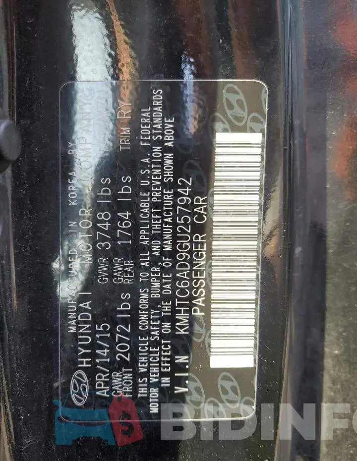 KMHTC6AD9GU257942 Photo# 12