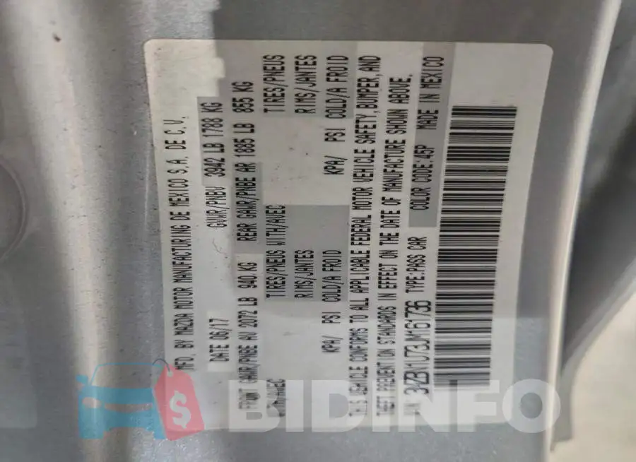 3MZBN1U73JM161736 Photo# 12
