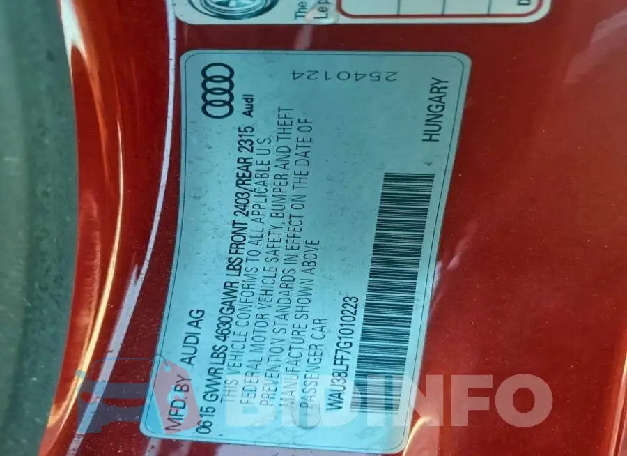WAU38LFF7G1010223 Photo# 12