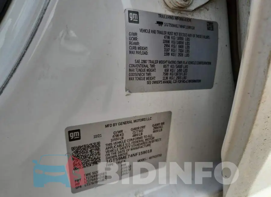 1GT59ME74NF159018 Photo# 12