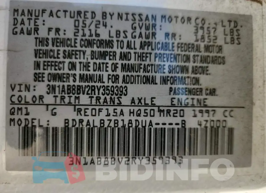 3N1AB8BV2RY359393 Photo# 13